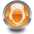 Call center glossy icon