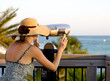 Woman Looking Trough Telescope