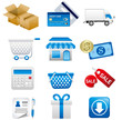 A fényképek részletei Shopping icons set