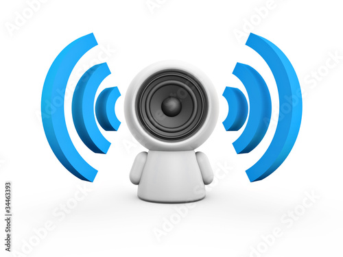 Illustration: speaker doll speaker doll