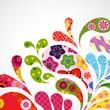 Photo en ligne au meilleur prix Splash of floral and ornamental drops background.