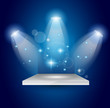 Magic Spotlights with Blue rays and glowing effect