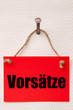 Vorsätze, Vorsatz - an den Nagel hängen - Aufgeben, Vornehmen