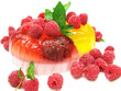 raspberry dessert with pudding and jelly raspberry dessert with pudding and jelly
