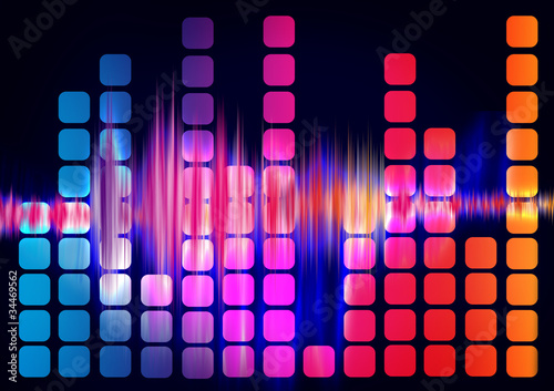 Illustration: equalizer sound waves equalizer sound waves