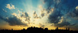 Sunset over the city