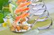 Foto: Löffel-Häppchen mit Riesengarnelen Löffel-Häppchen mit Riesengarnelen