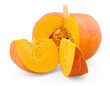 Fresh pumpkin and two slices Fresh pumpkin and two slices