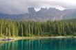 Foto: Karersee mit Latemargruppe Karersee mit Latemargruppe