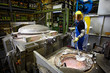 skilled worker at the aluminum melt