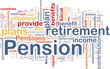 Pension background concept