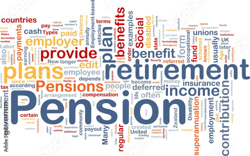 Illustration: Pension background concept Pension background concept