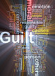 Guilt background concept glowing