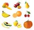 Set of fruits and vegetables Set of fruits and vegetables