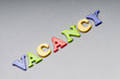 Employment concept with words  on background