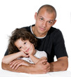 pere et fille dans les bras