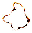 burned hole