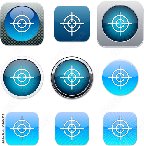 Vector: Sight blue app icons. Sight blue app icons.
