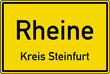 Rheine Ortstafel Ortseingang Schild Verkehrszeichen