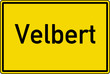 Velbert Ortstafel Ortseingang Schild Verkehrszeichen