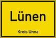 Lünen Ortstafel Ortseingang Schild Verkehrszeichen
