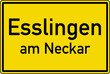 Esslingen am Neckar Gießen Ortstafel Ortseingang Schild Esslingen am Neckar Gießen Ortstafel Ortseingang Schild