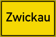 Zwickau Ortstafel Ortseingang Schild Verkehrszeichen