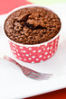 Brownie in red cup