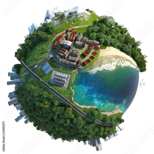 Illustration: miniature globe showing diversity and comunications miniature globe showing diversity and comunications