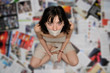 woman in toilet paper
