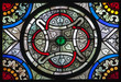 Paris - windowpane from Saint Denis gothic church Paris - windowpane from Saint Denis gothic church