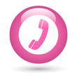 Icône téléphone rose