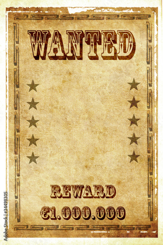 Photo: Wanted vintage poster Wanted vintage poster