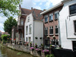 Houses along a canal in The Netherlands.