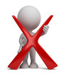 3d person with a negative symbol 3d person with a negative symbol