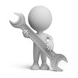 3d person with a wrench 3d person with a wrench