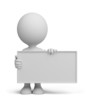 3d people - empty board 3d people - empty board