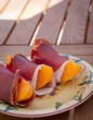 Melon au jambon. Melon au jambon.