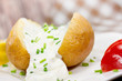 Ofenkartoffel mit Kräuterquark