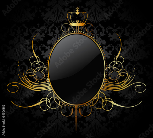 Vector: Royal vector background with golden frame Royal vector background with golden frame