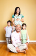 Happy Asian family