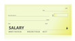 Salary check illustration design over white