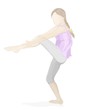 Gym  girl  doing stretching exercise.