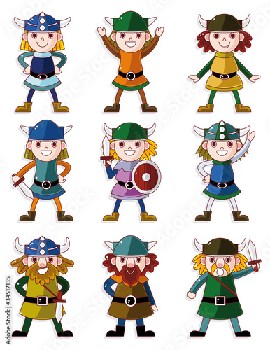 Vector: cartoon Viking Pirate icon set. cartoon Viking Pirate icon set.