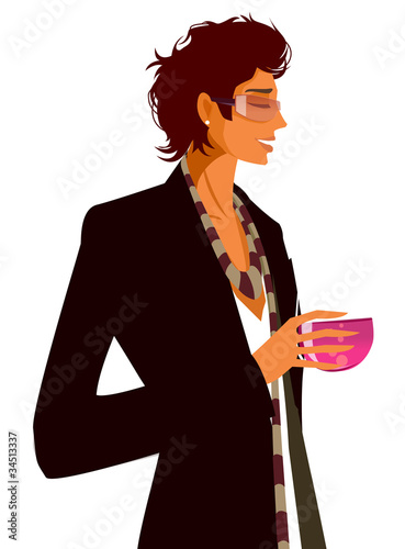 Vector: Close-up of man holding glass Close-up of man holding glass