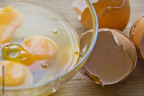 Photo: Eggs on a table ion Kitchen Eggs on a table ion Kitchen