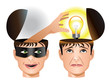 Concept of a man stealing another man's idea
