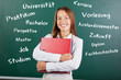 junge frau plant ihre ausbildung