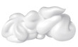White cream isolated on white .