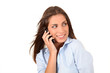 Portrait of beautiful young woman talking on mobilephone